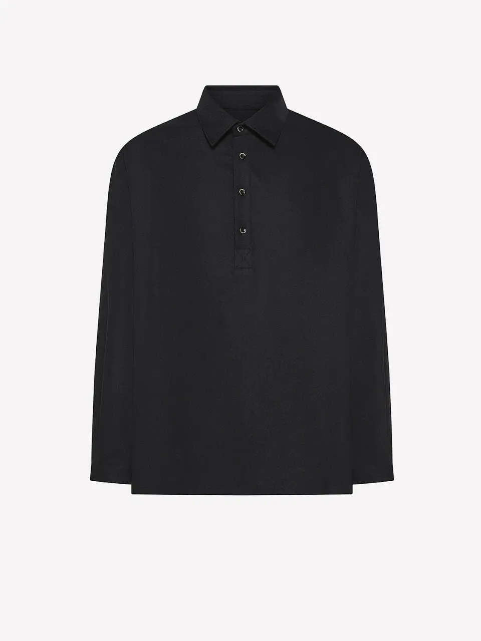 Nine In The Morning Brandy BRA03 polo zwart lange mouw wol
