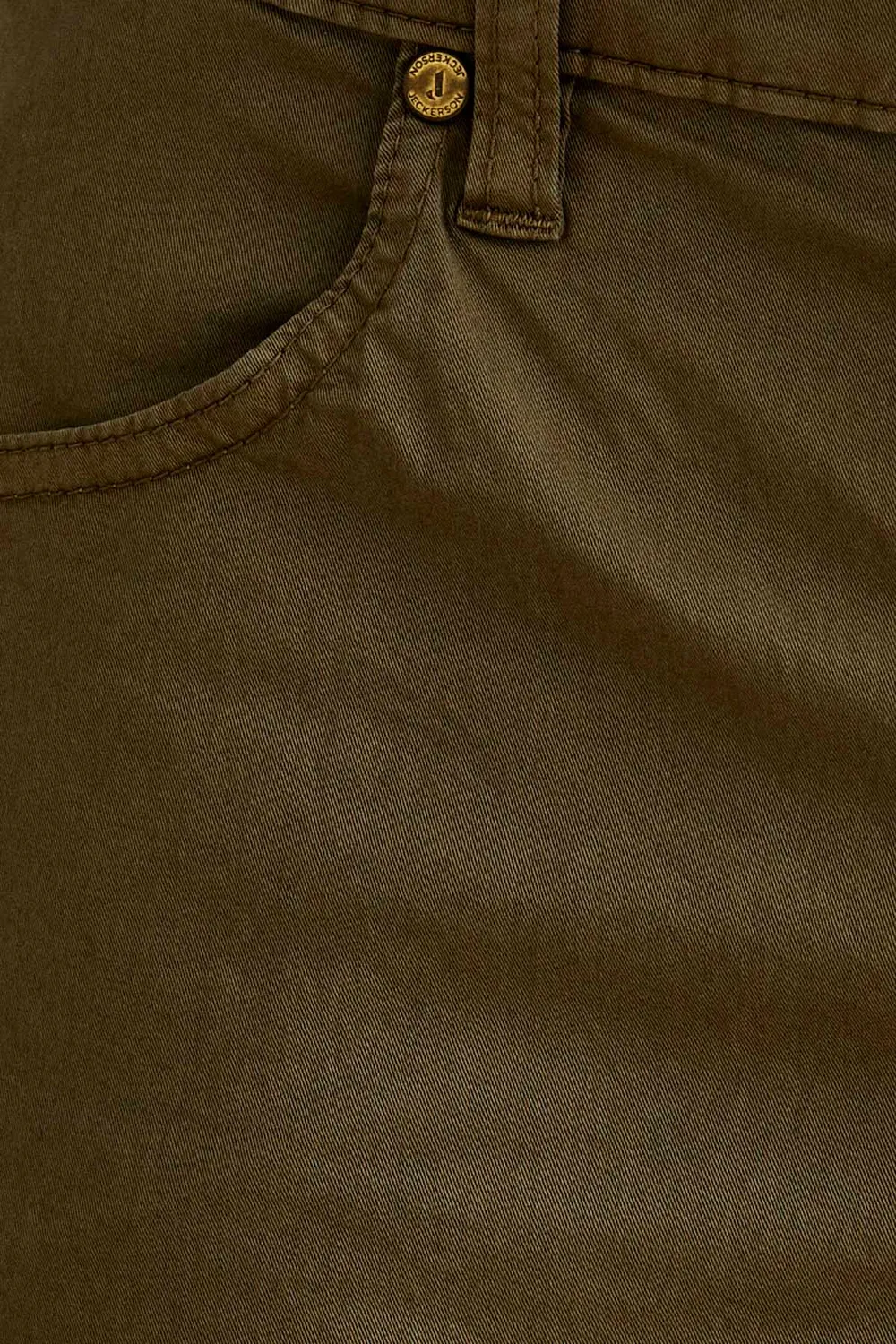 Jeckerson Jo bermuda slim fit militairgroen katoen