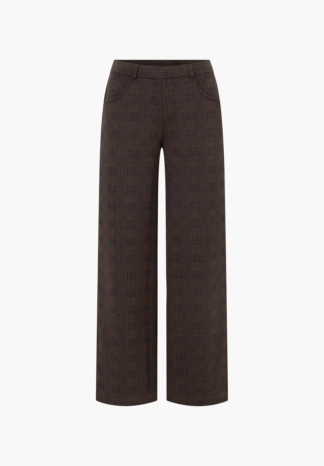 Laurie Donna Loose ML broek brown navy ruit