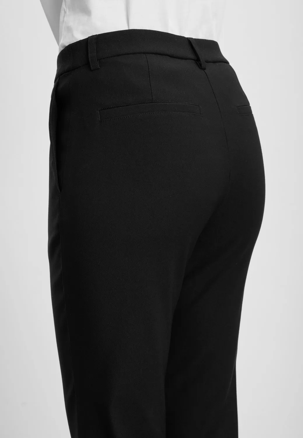 Laurie Zina Flare Regular damesbroek Black viscose