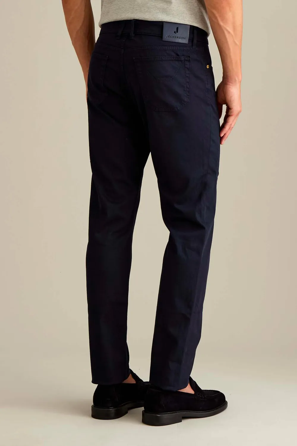 Jeckerson John slim fit broek donkerblauw katoen