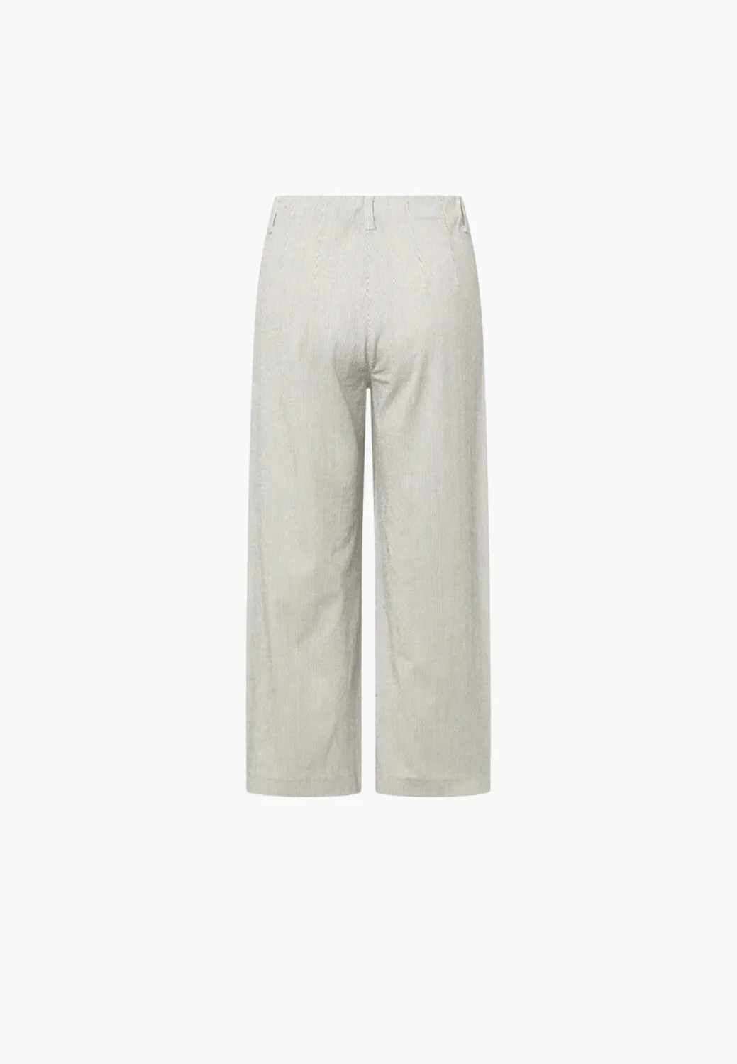 Laurie Donna Loose CL cropped broek white pinstripe