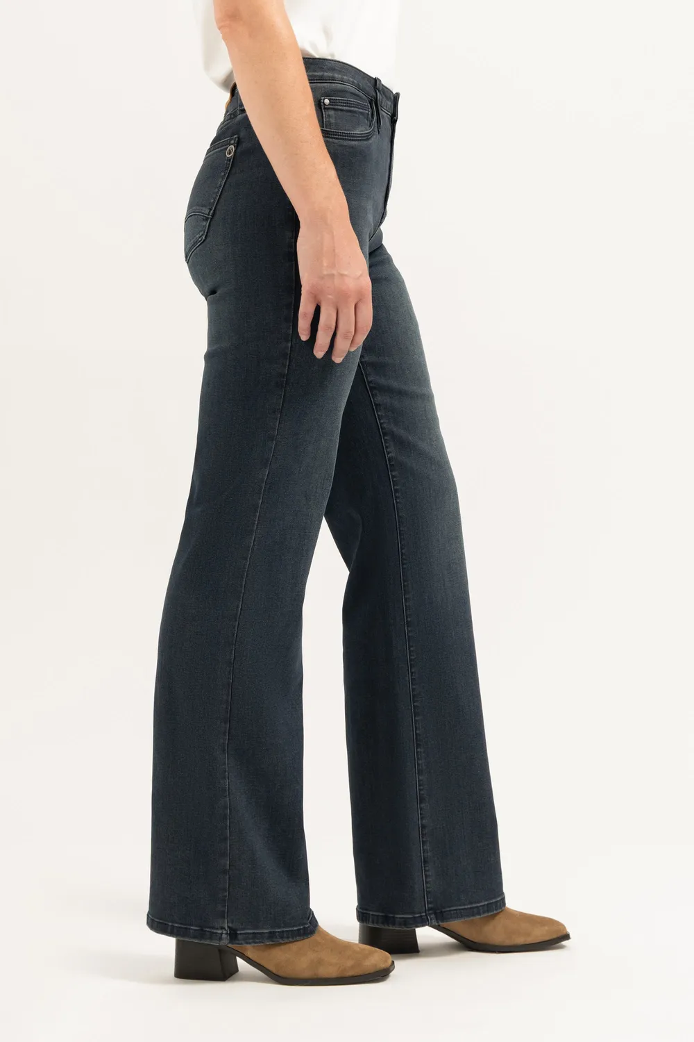 Florez Sophie Straight jeans indigoblauw mid-waist