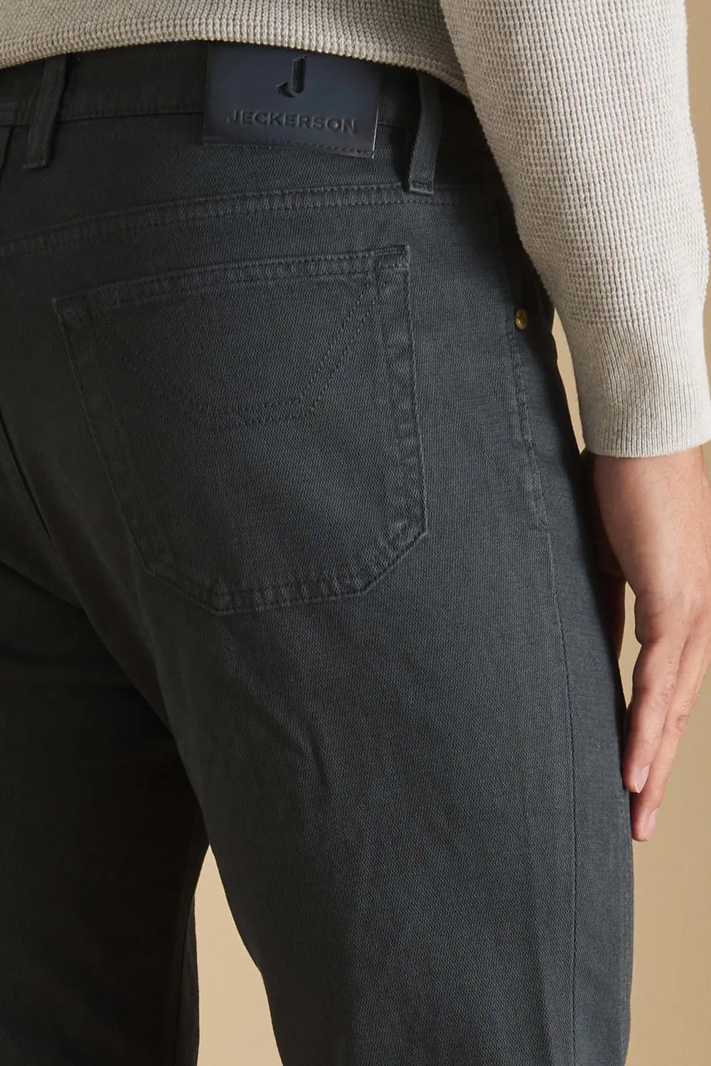 Jeckerson James skinny broek nachtblauw gabardine