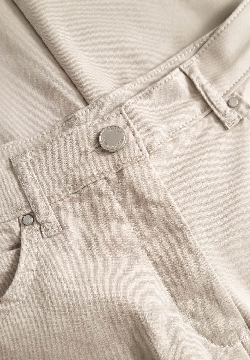 Laurie Charlotte Regular ML broek Grey Sand stretch