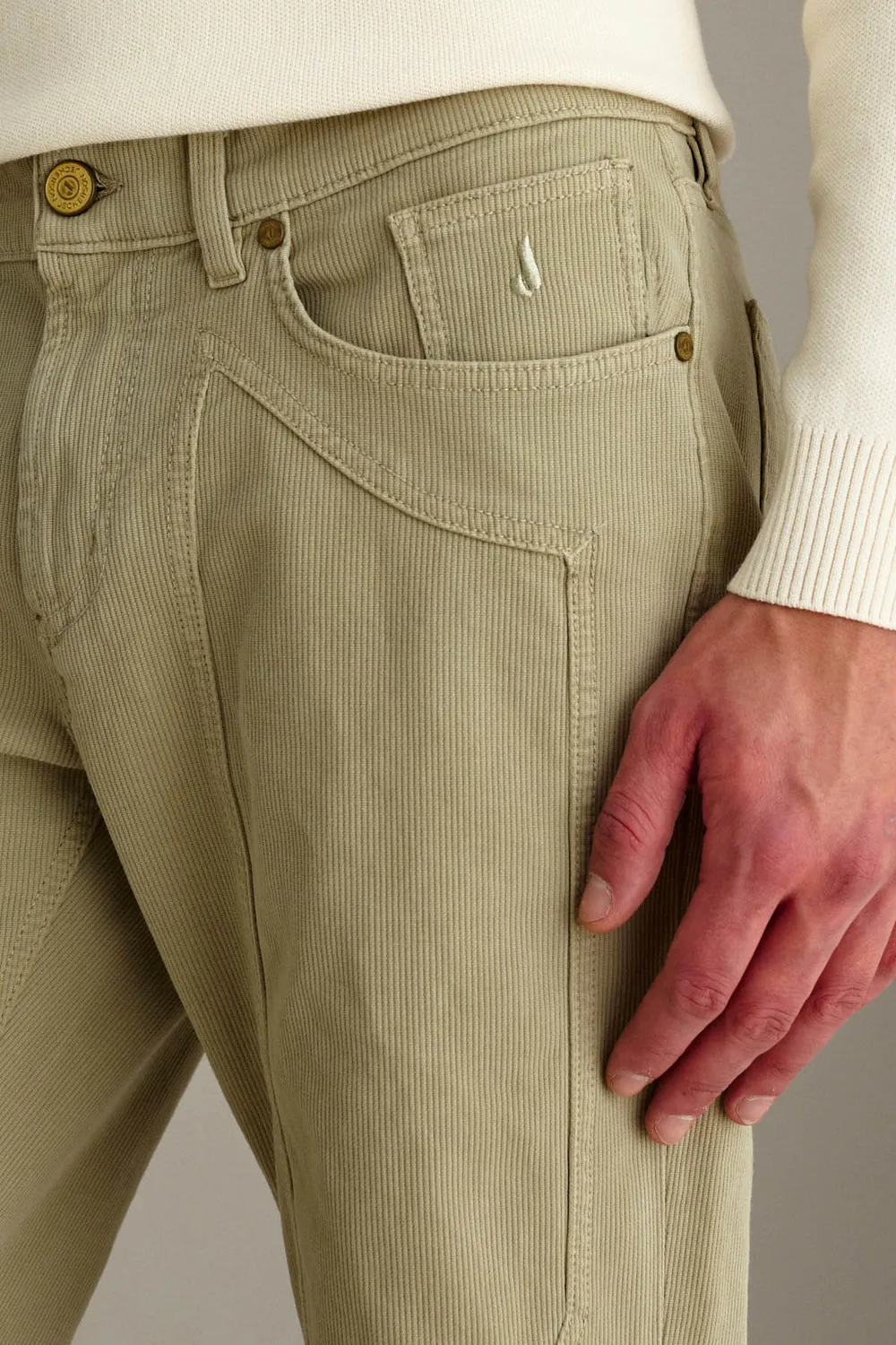 Jeckerson John slim fit broek zand katoen