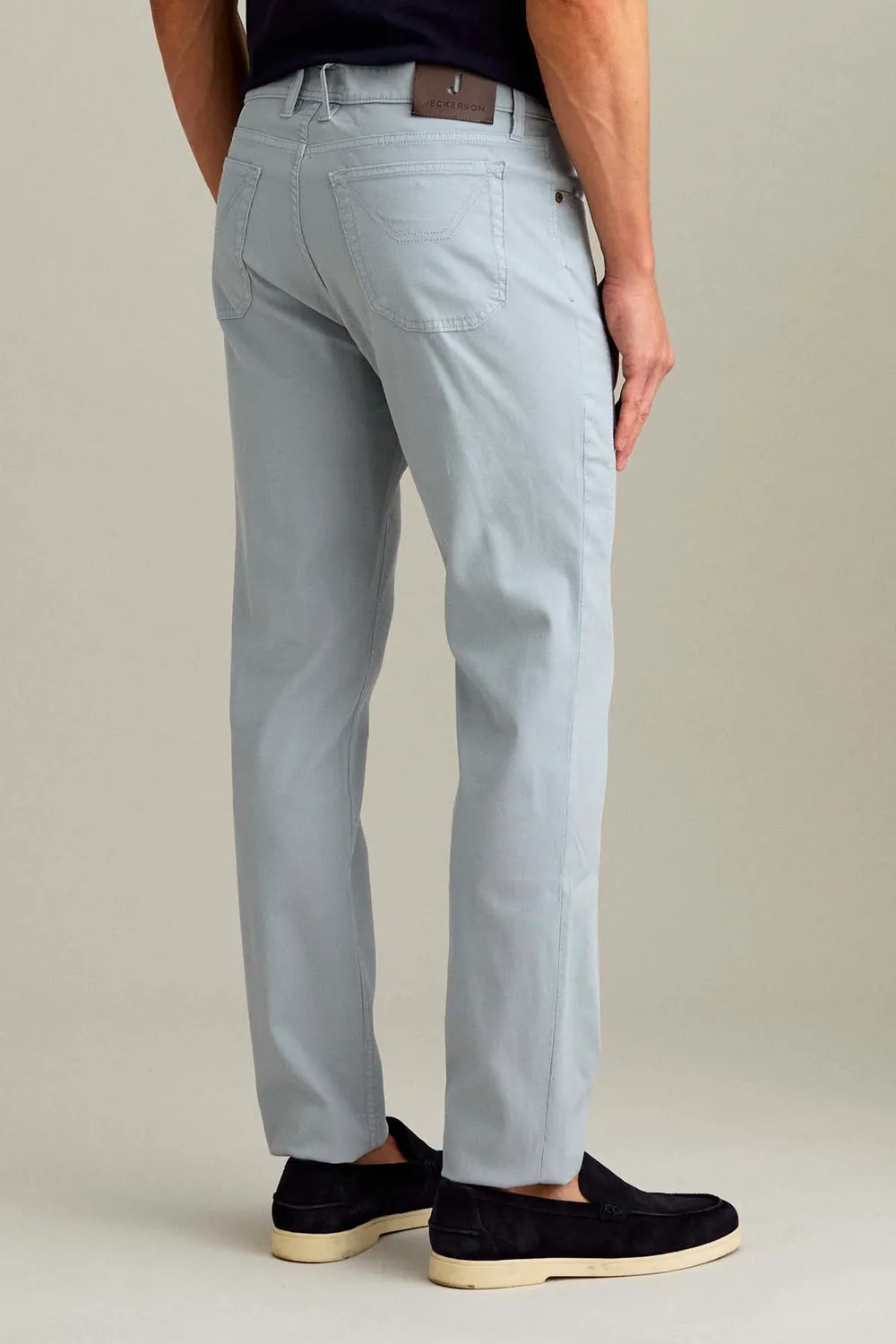 Jeckerson John slim fit broek cementgrijs