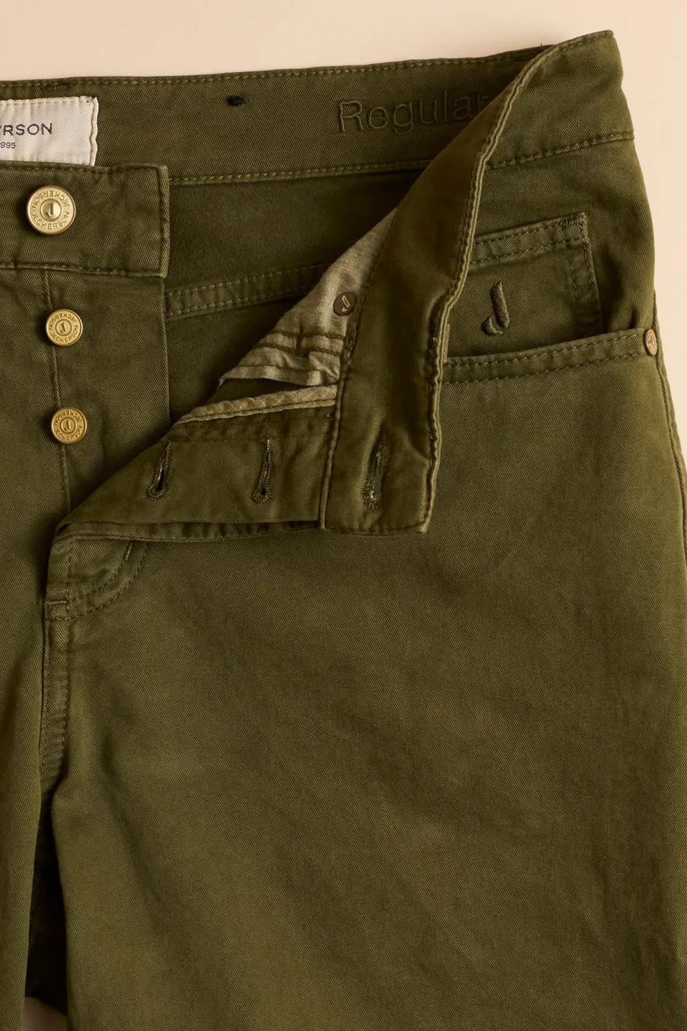 Jeckerson Jasper regular fit broek olijfgroen katoen