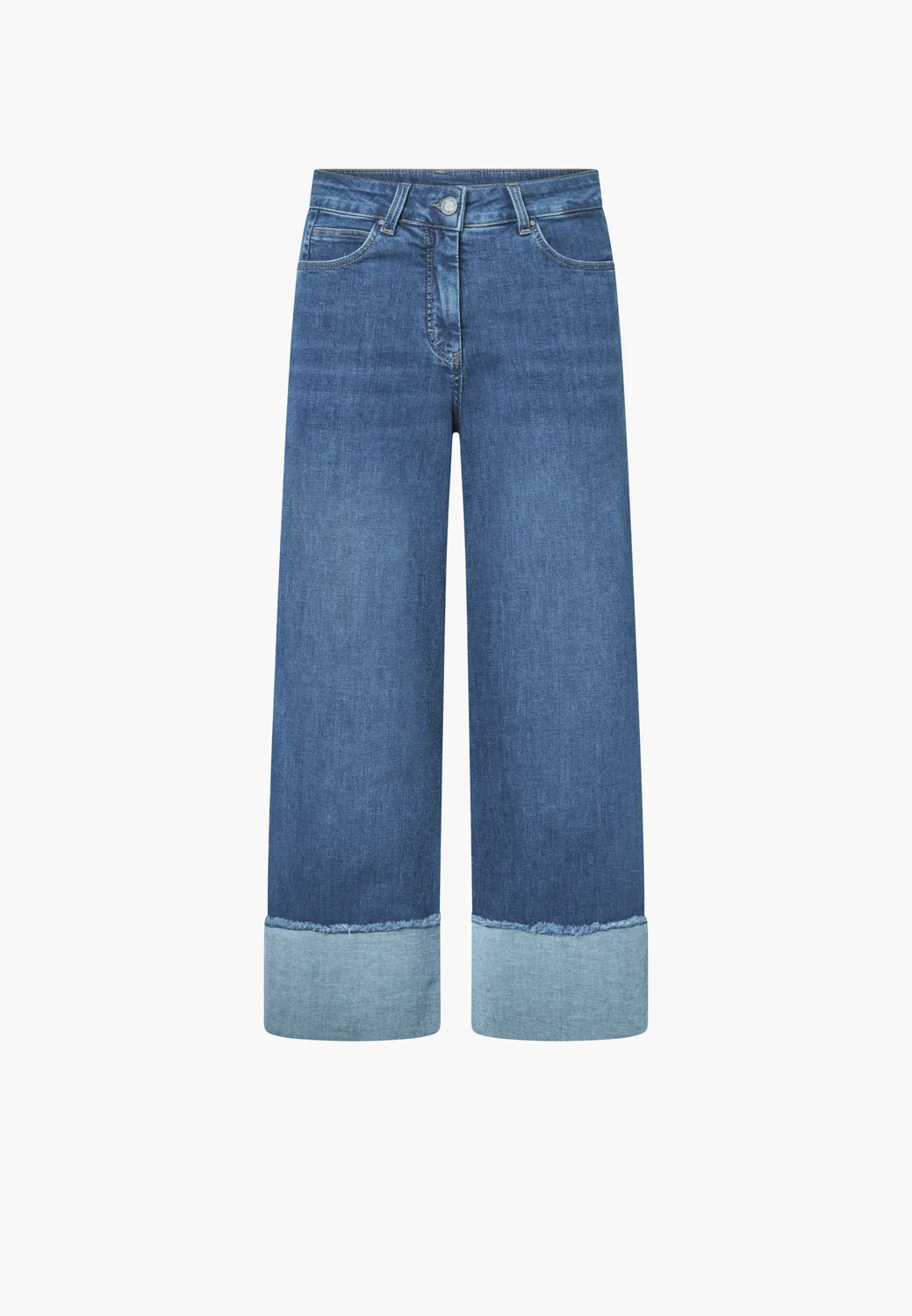Laurie Carol Turn-up Loose jeans Washed Blue Denim