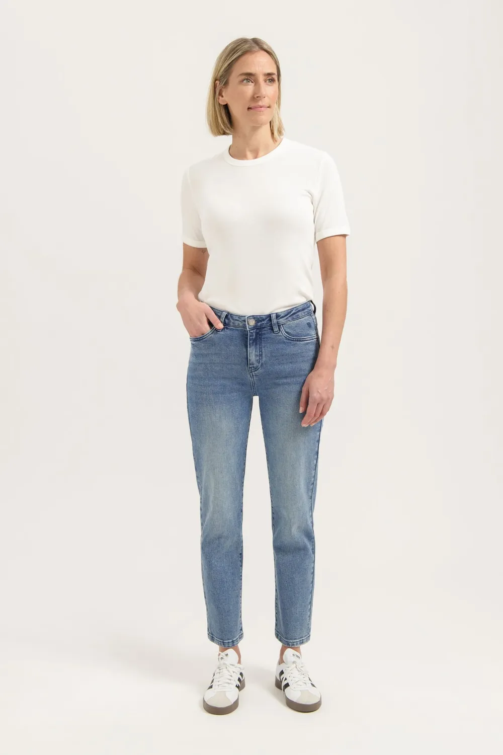 Florez Bond Straight Jeans Royal Blue rechte pijp