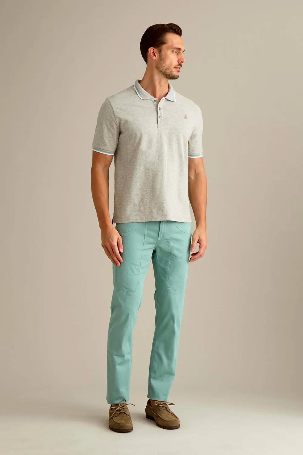 Jeckerson John Toppa Slim Fit Broek Pastelgroen