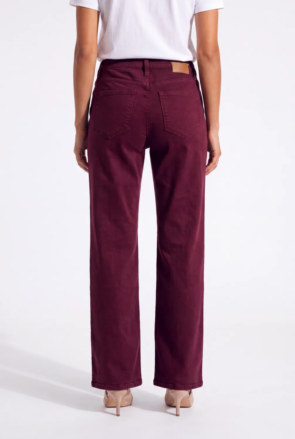 Florez Sophie Straight jeans Mauve wine straight