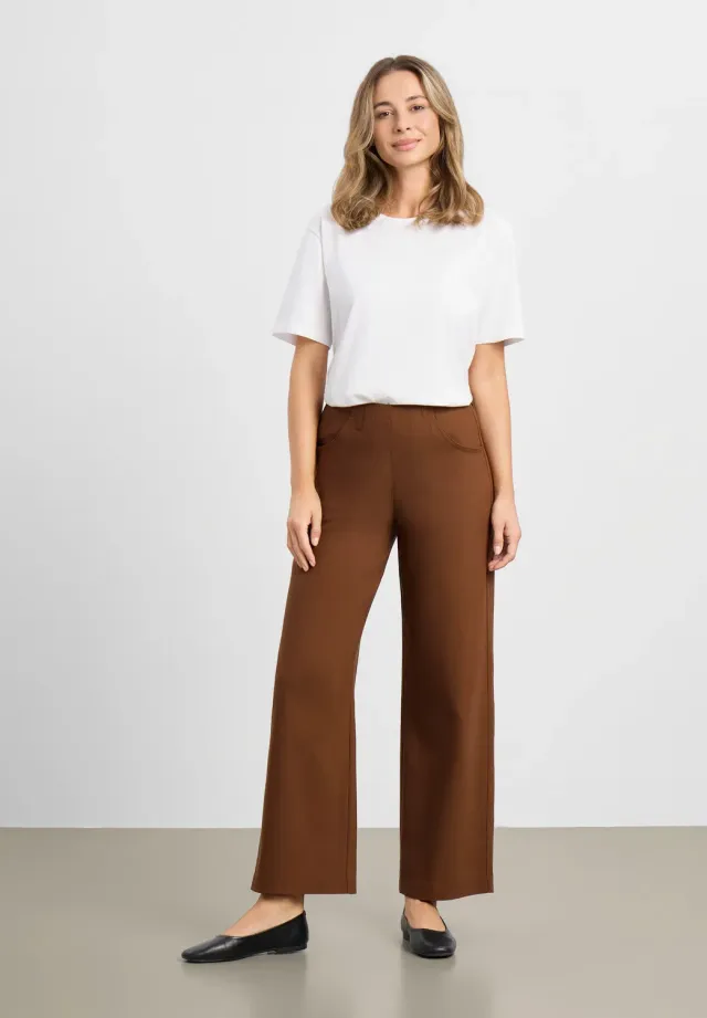 Laurie Donna Loose SL broek downtown brown