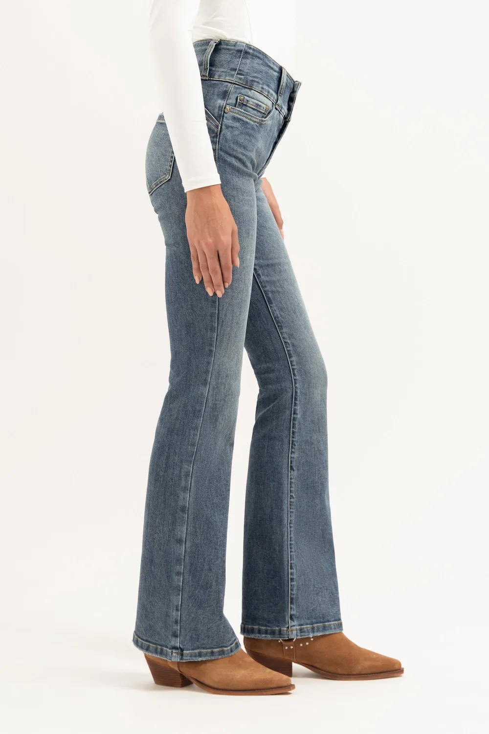 Florez Bodine Flared jeans Sophisticated Blue high waist