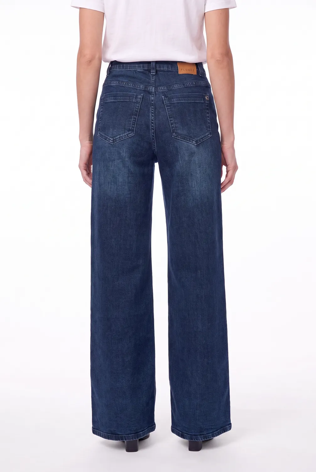 Florez Divina wide leg jeans classic indigo donker