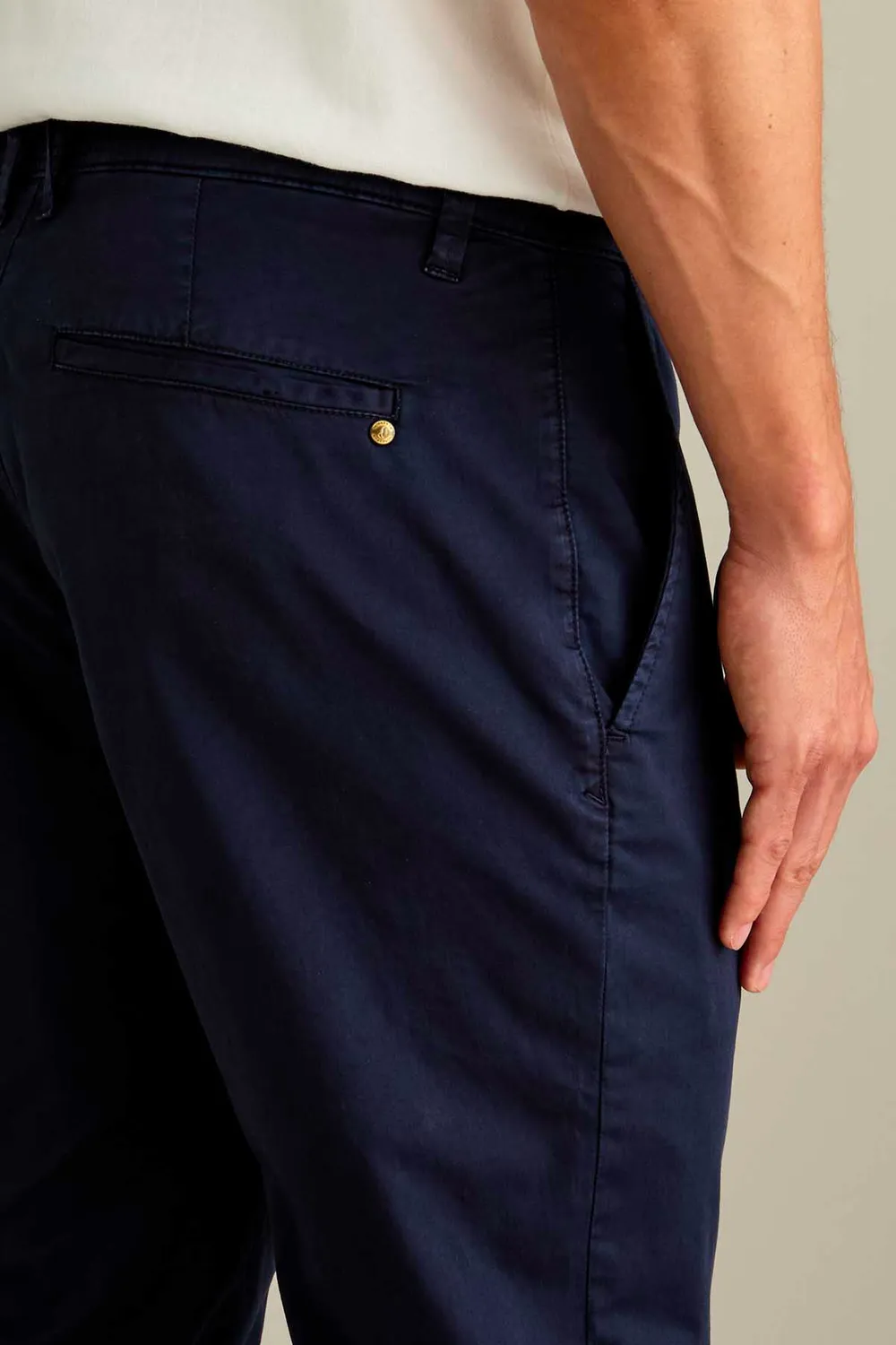 Jeckerson Jack chino slim fit donkerblauw satijn stretch