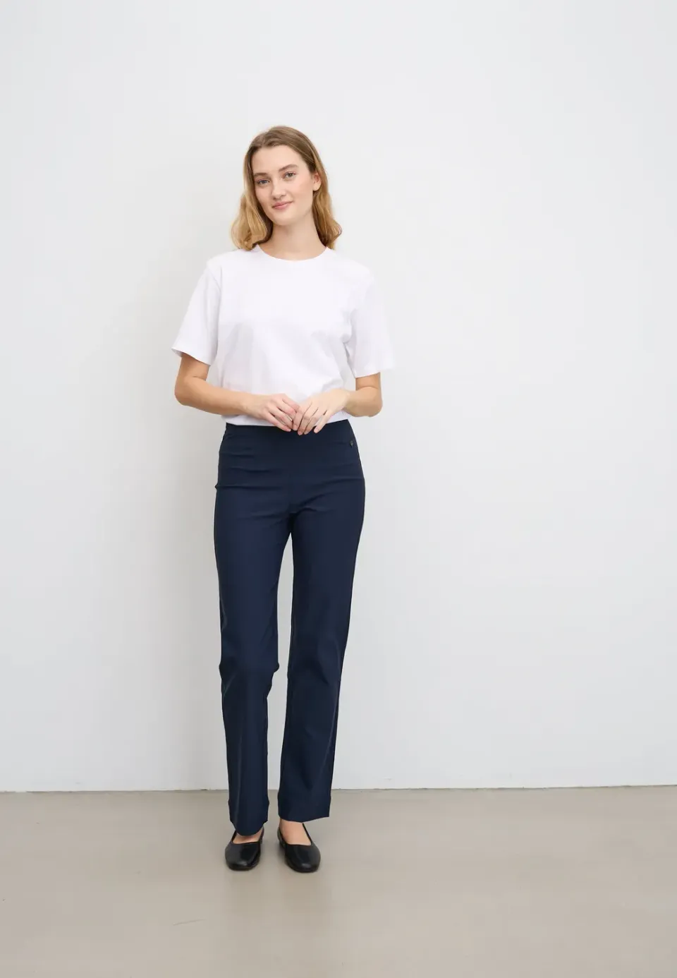 Laurie Betty Regular ML broek Navy stretch