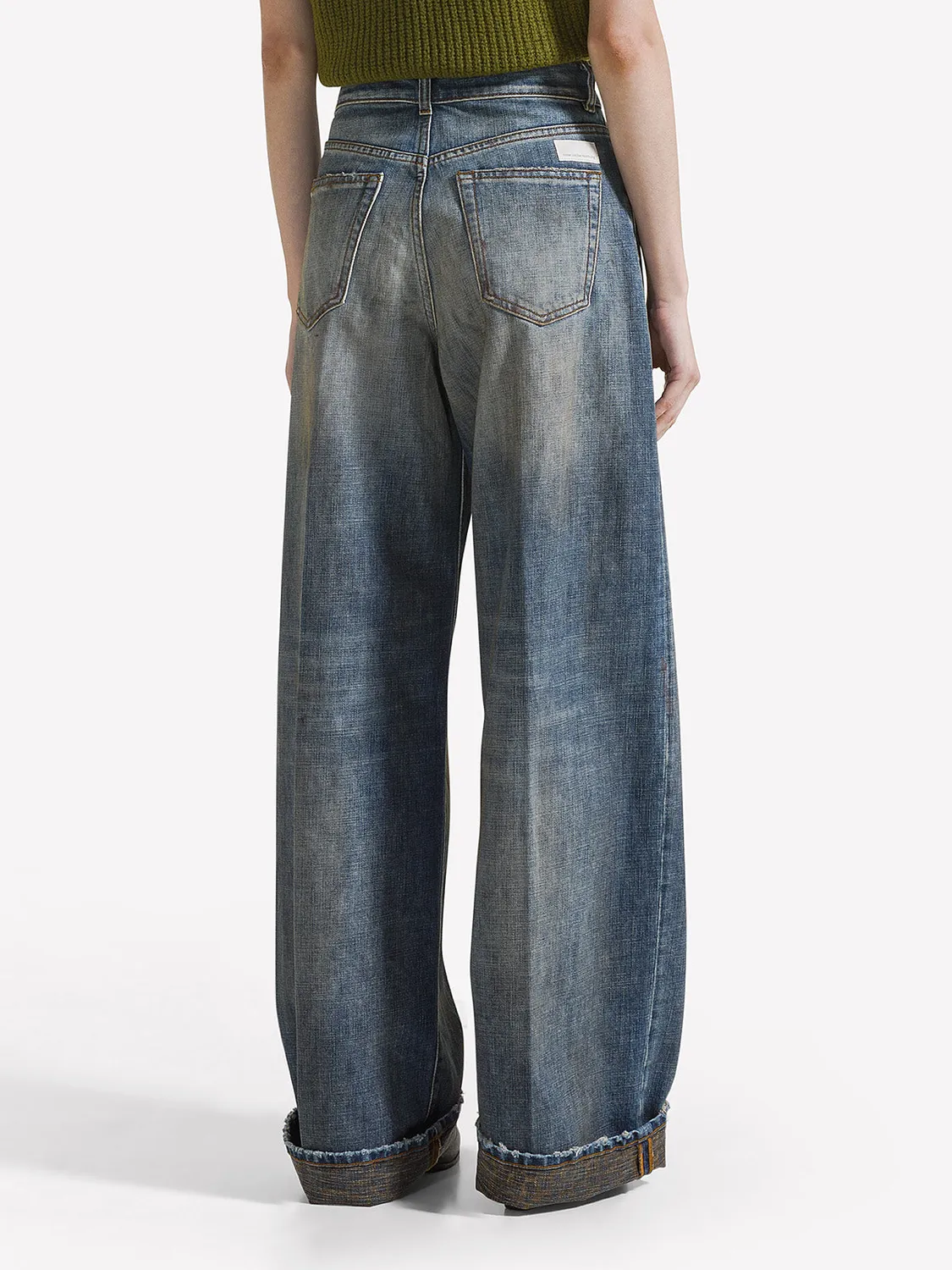 Nine In The Morning Eris jeans dames blauw medium wassing