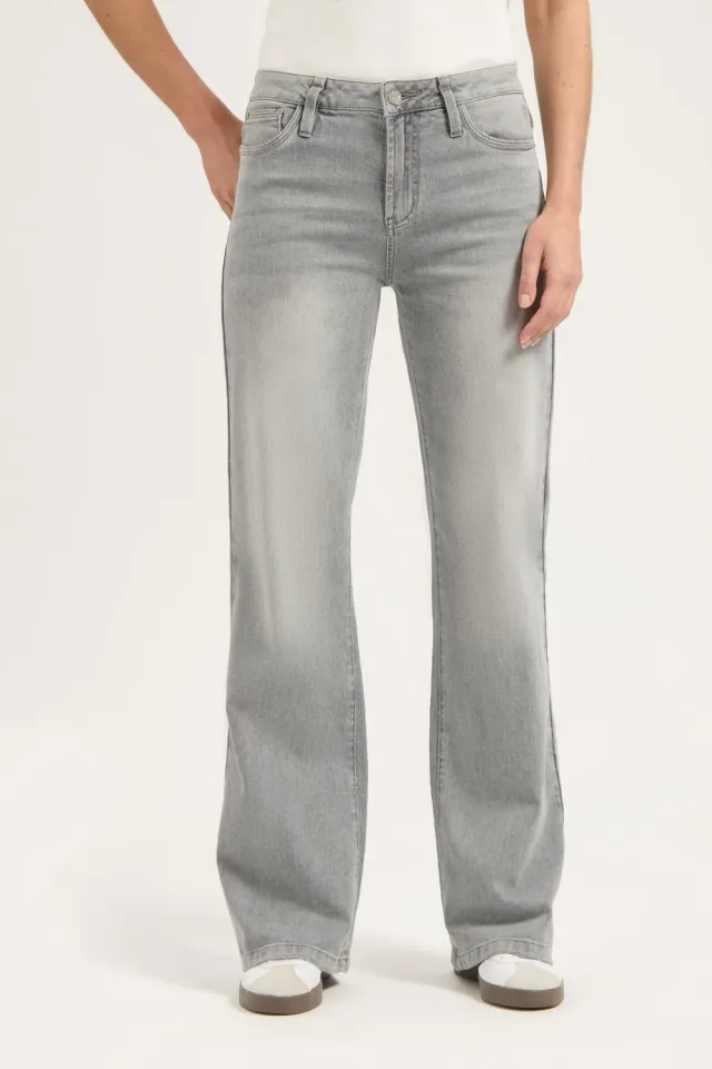 Florez Sophie Straight jeans light grey stretch
