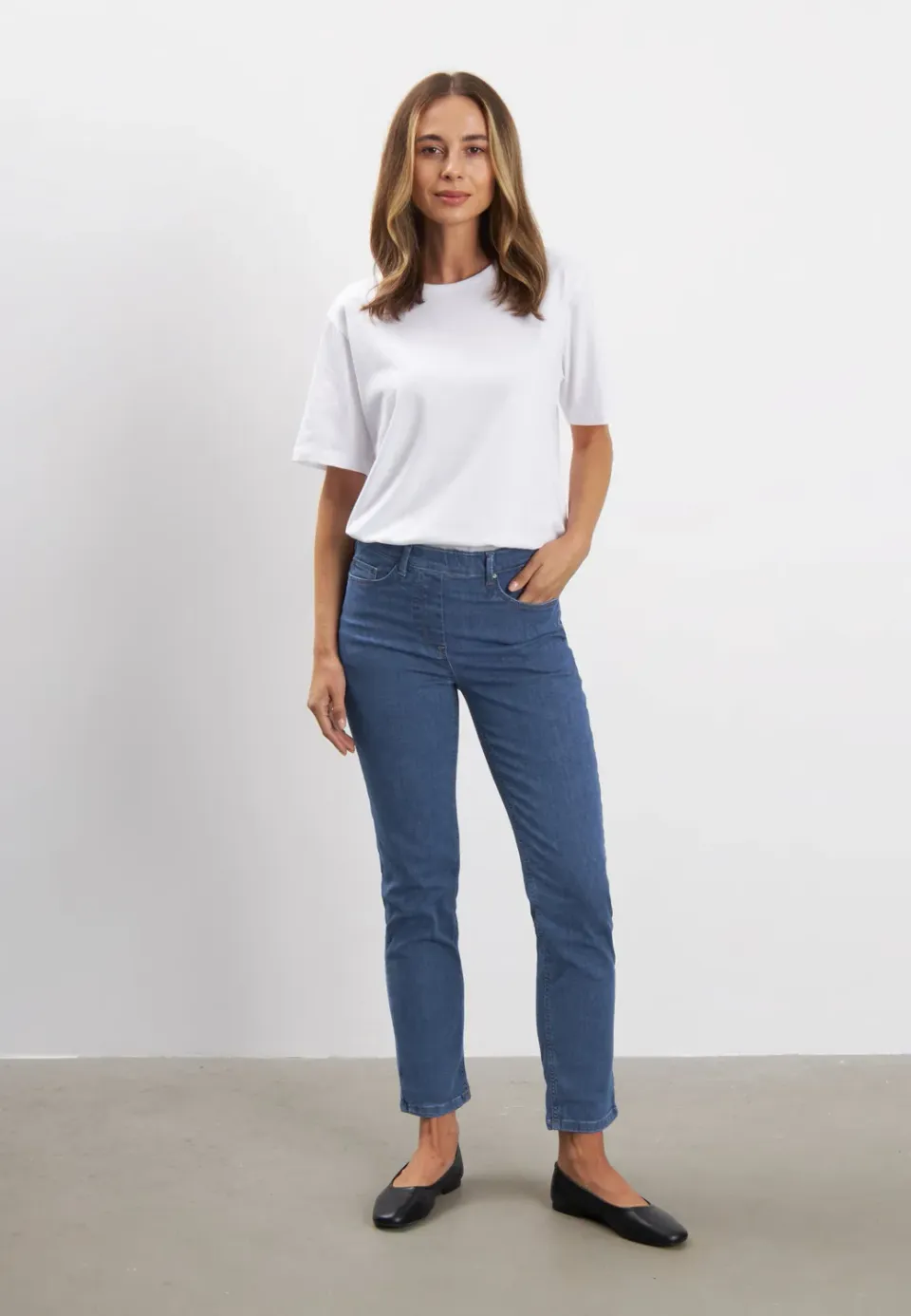 Laurie Hannah Regular XSL jeans Blue Denim extra kort