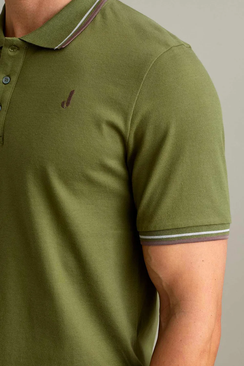 Jeckerson Polo piquet polo saliegroen donker