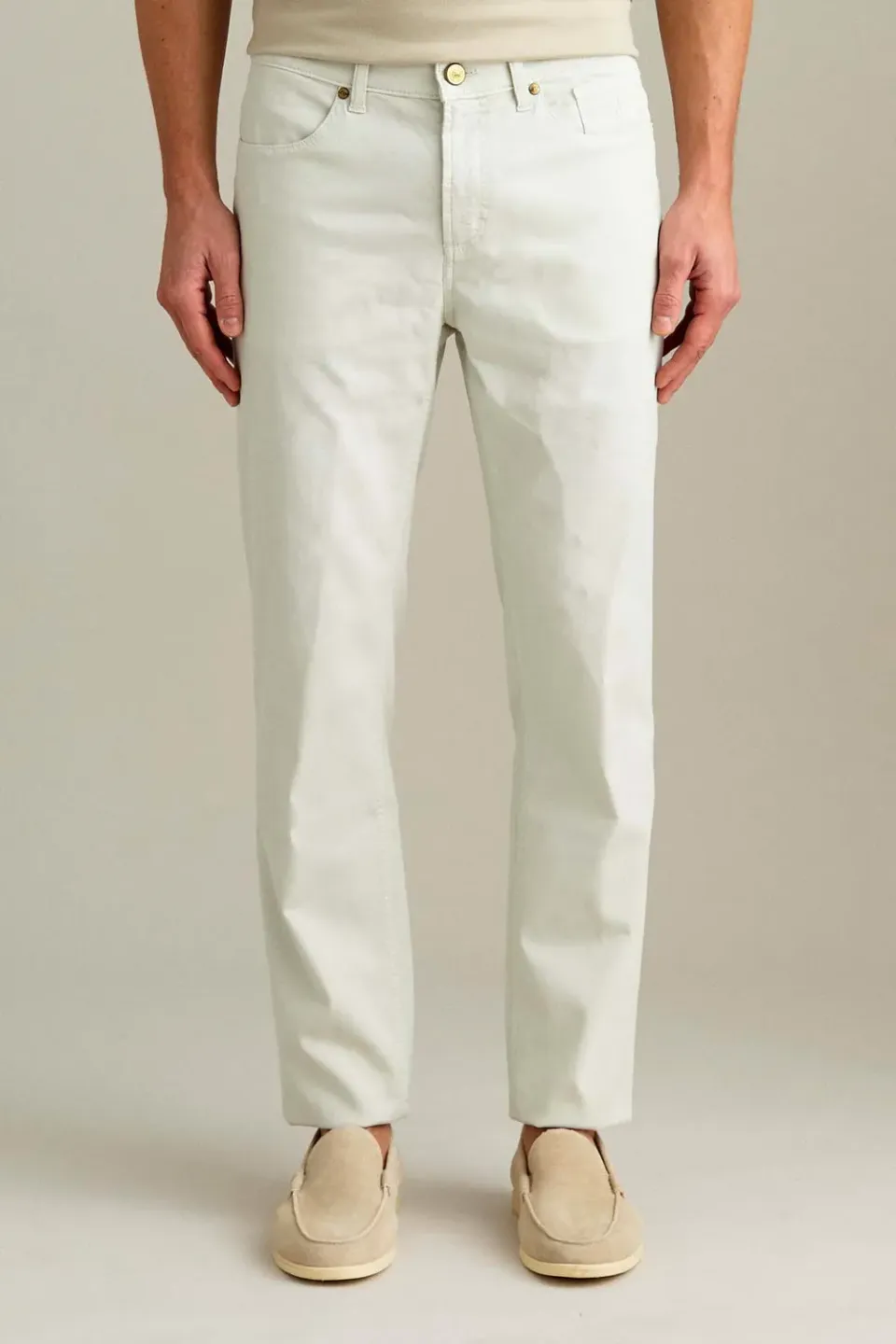 Jeckerson Jordan broek slim fit ijsgrijs katoen
