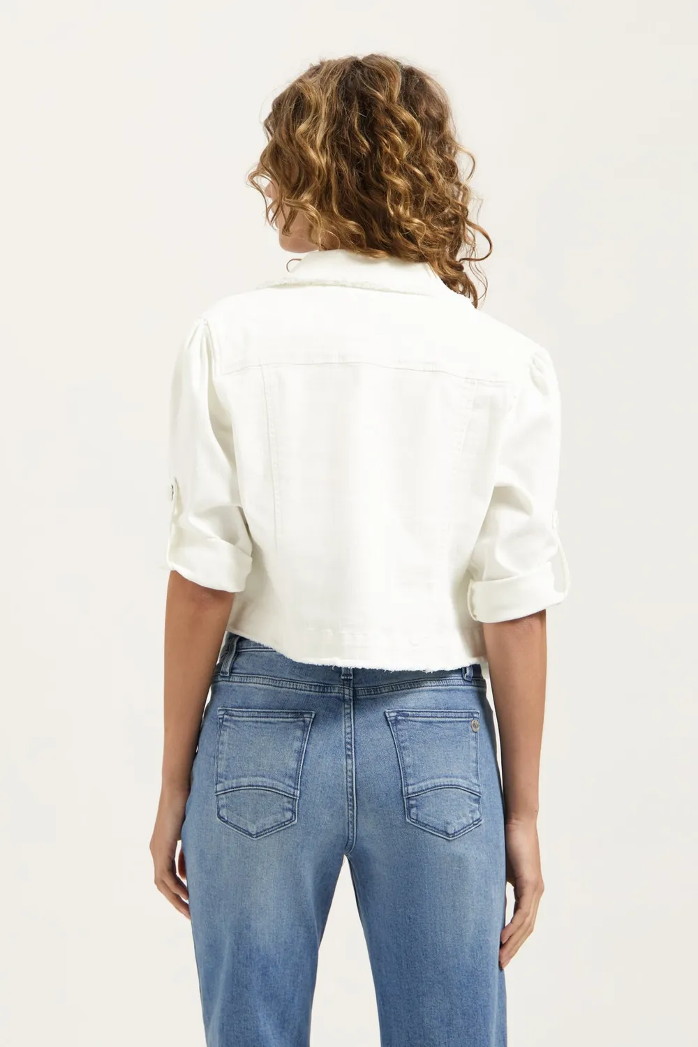 Florez Zaza jacket Off White kort denim