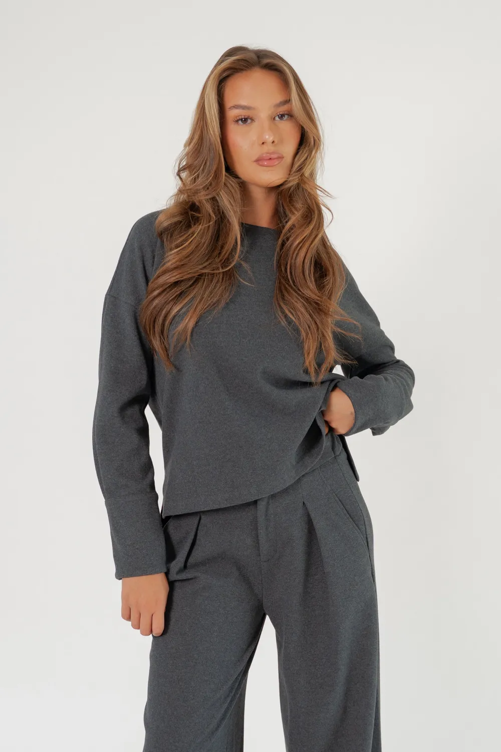 Corel Livia longsleeve top boxy zwart