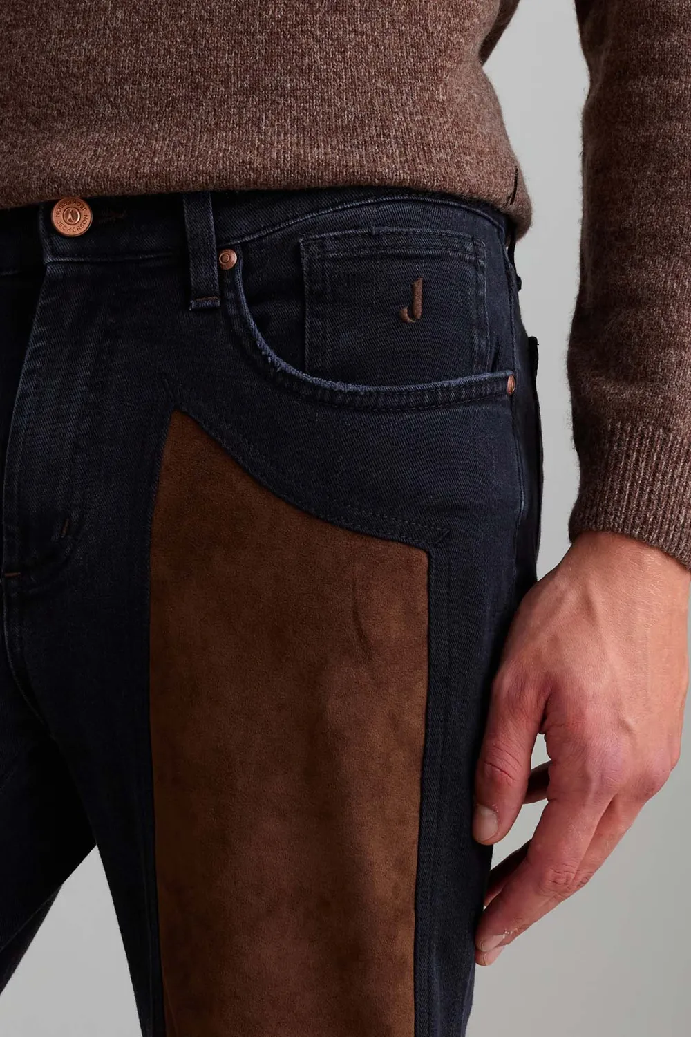 Jeckerson John jeans zwart slim fit alcantara