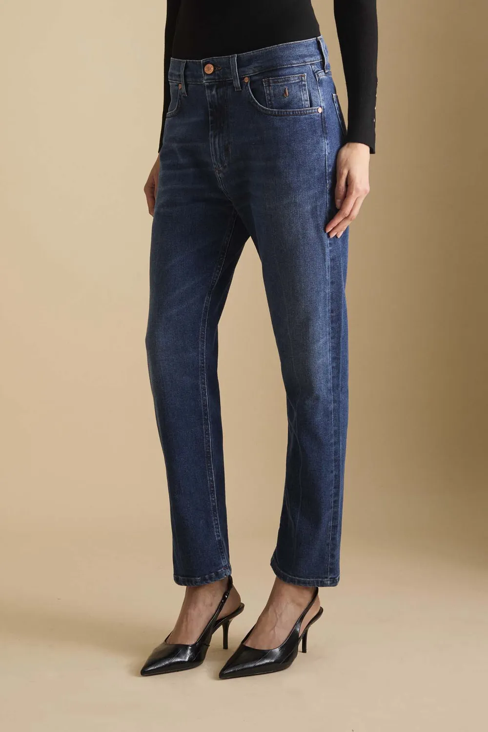 Jeckerson Julia boyfriend jeans blauw dames stretch