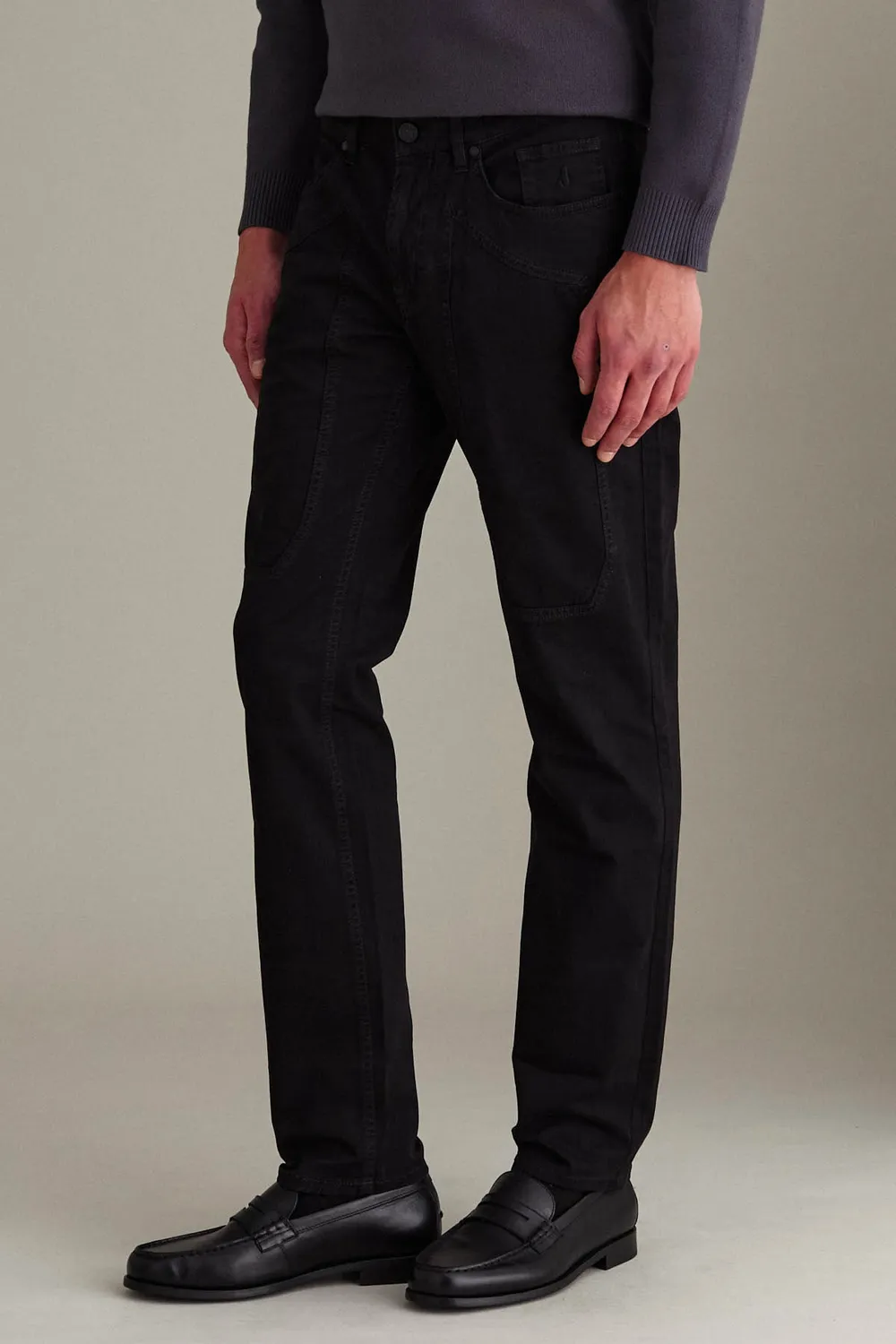 Jeckerson John slim fit broek heren zwart stretch katoen