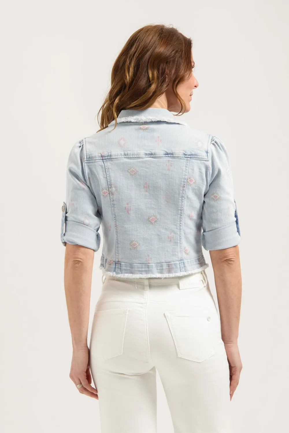 Florez Zaza Aztec spijkerjas Aztec Print driekwart