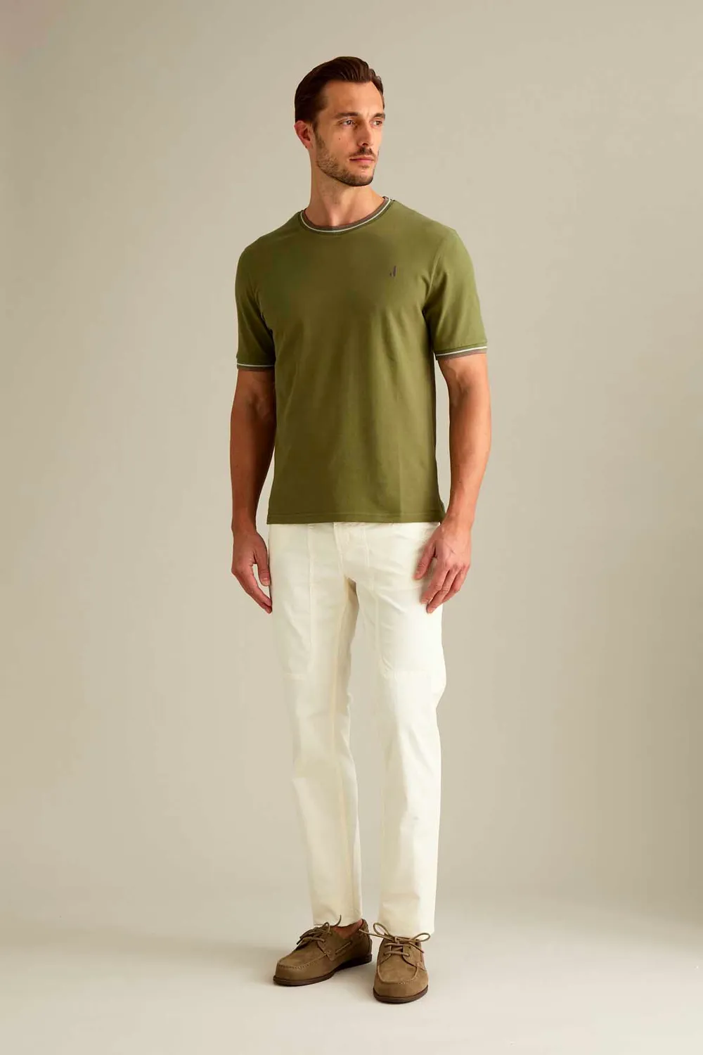 Jeckerson John Toppa broek slim fit sneeuwwit satijn