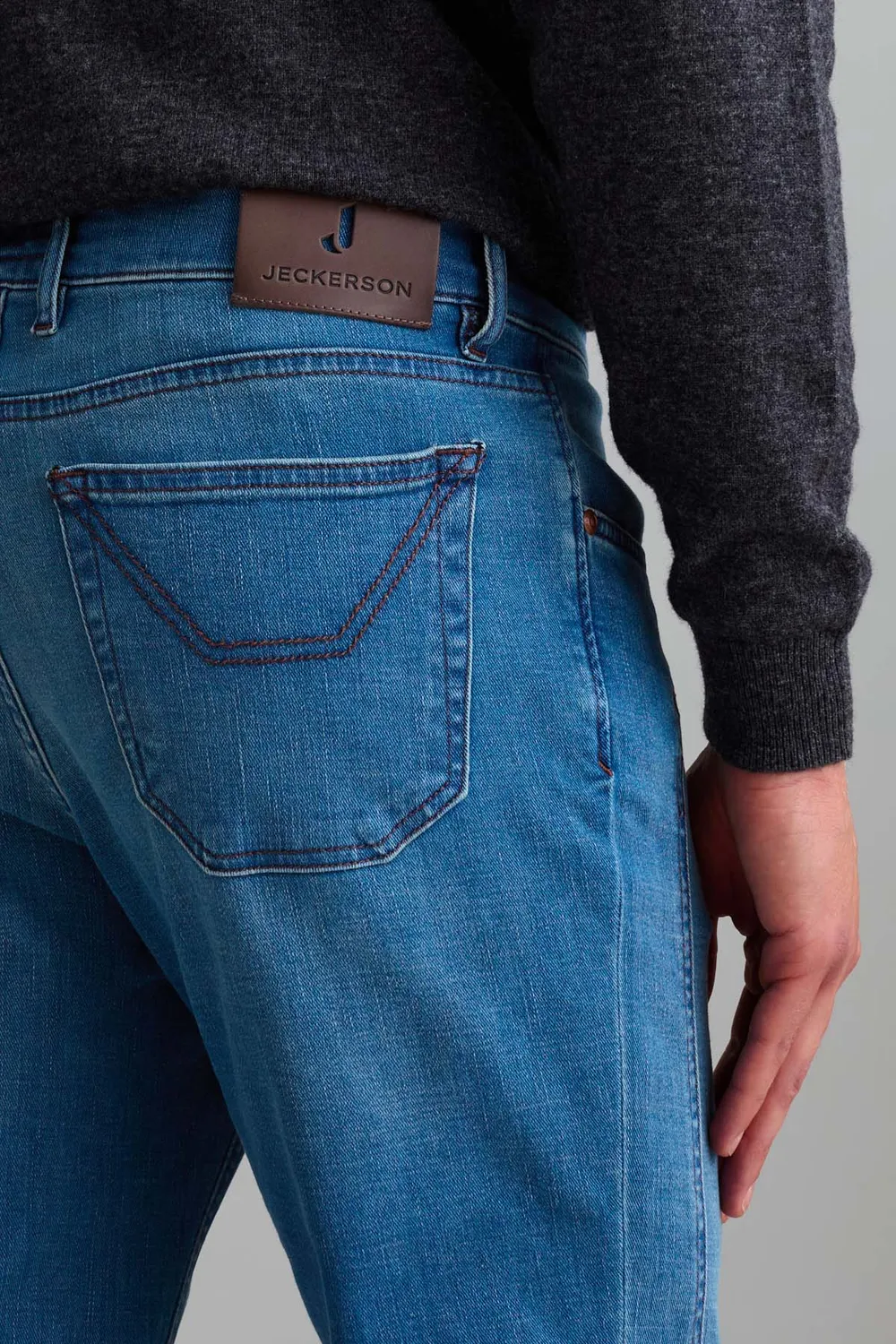 Jeckerson John Slim Fit Jeans Lichtblauw Comfort Denim
