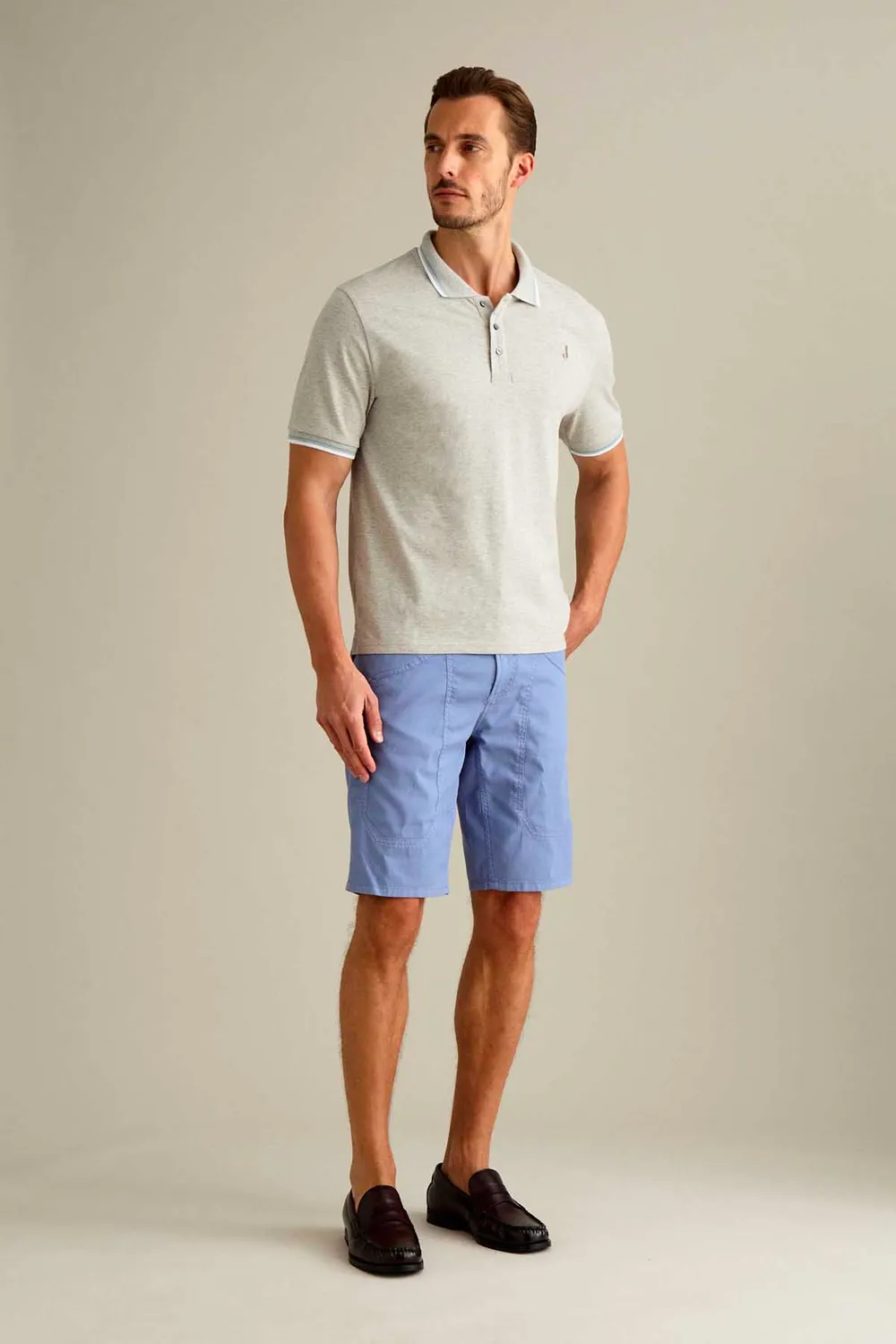 Jeckerson Jayden Toppa bermuda lichtblauw slim fit