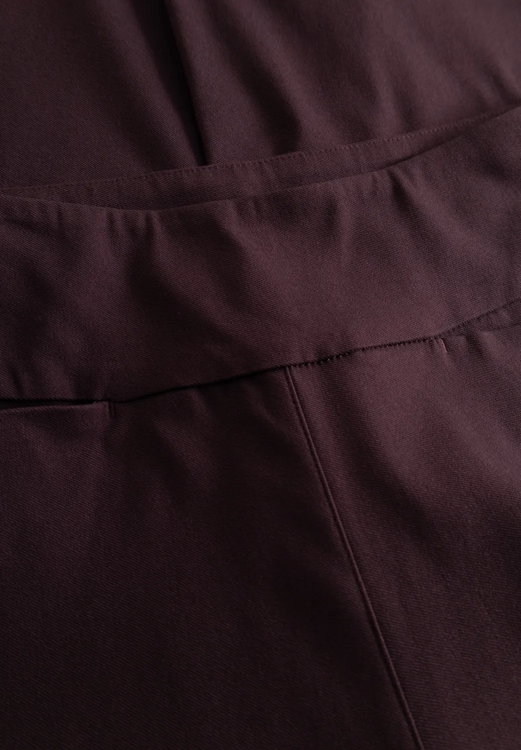 Laurie Thea Straight ML broek dark plum rechte pijp