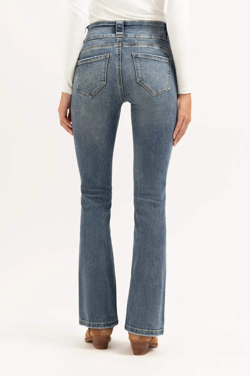 Florez Bodine Flared jeans Sophisticated Blue high waist