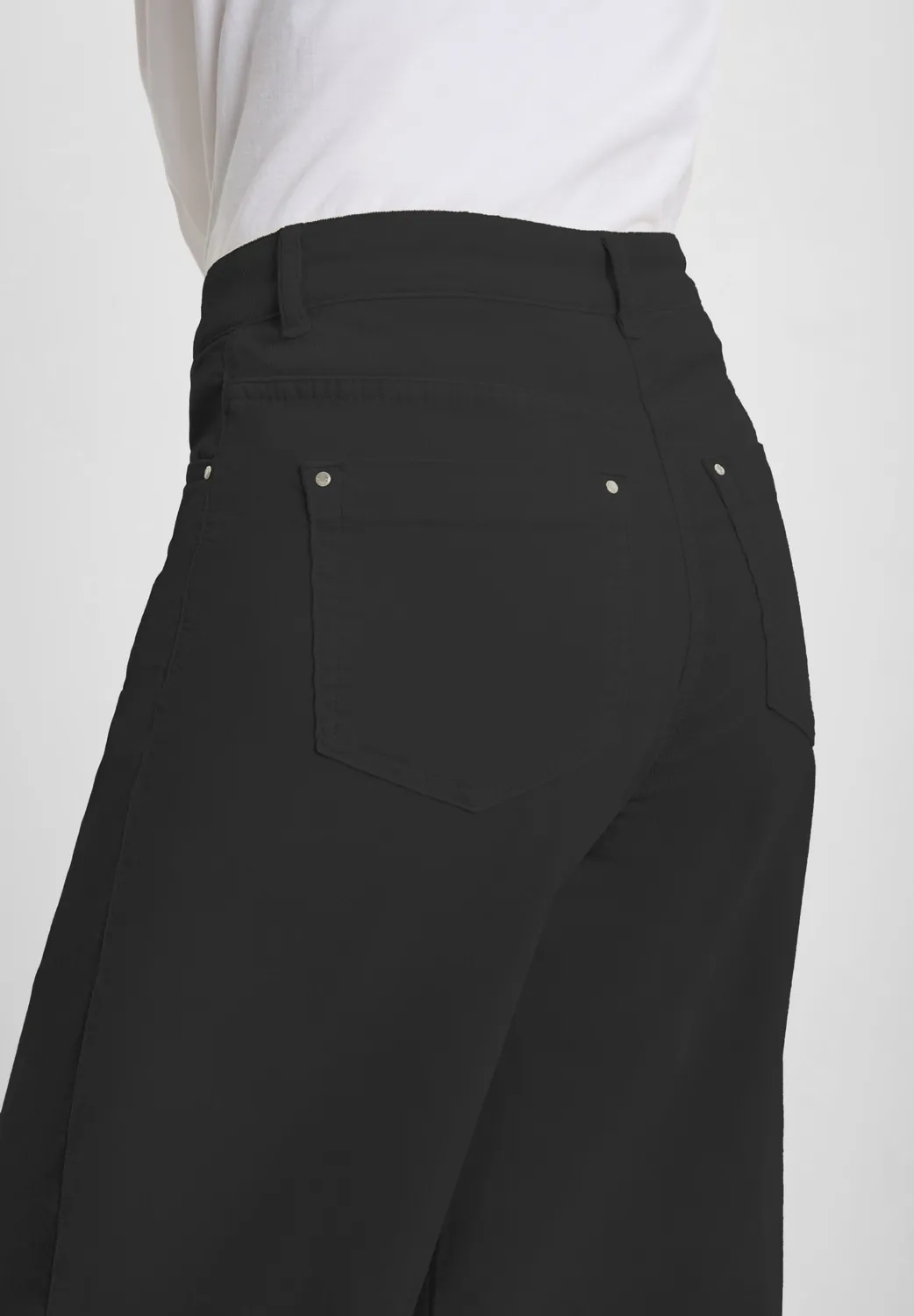 Laurie Carol Loose fluwelen broek zwart katoen