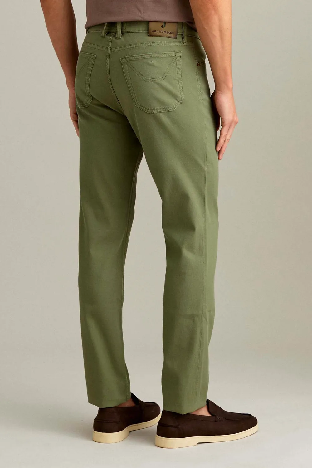 Jeckerson Jordan Slim Fit herenbroek groen salie