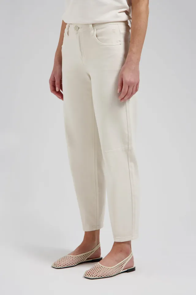 Florez Tess Barrel jeans soft white mid-waist
