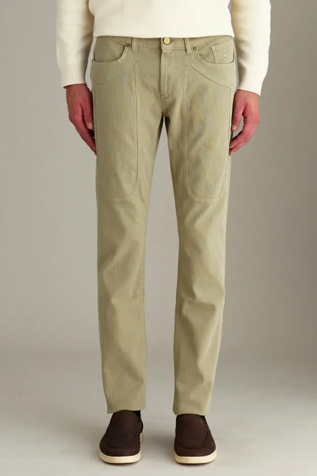 Jeckerson John slim fit broek zand katoen
