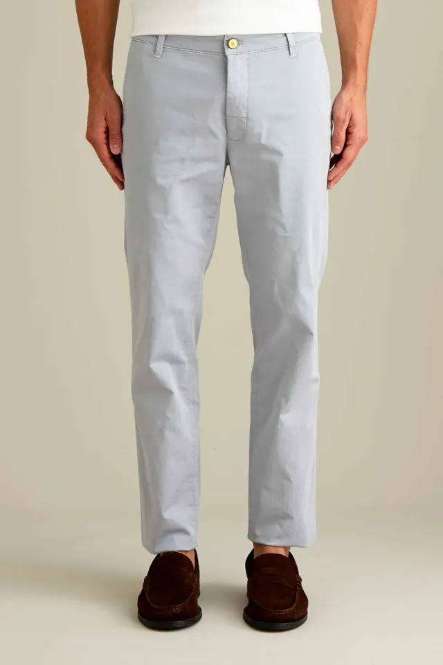 Jeckerson Jack chino slim fit grijs cemento stretch