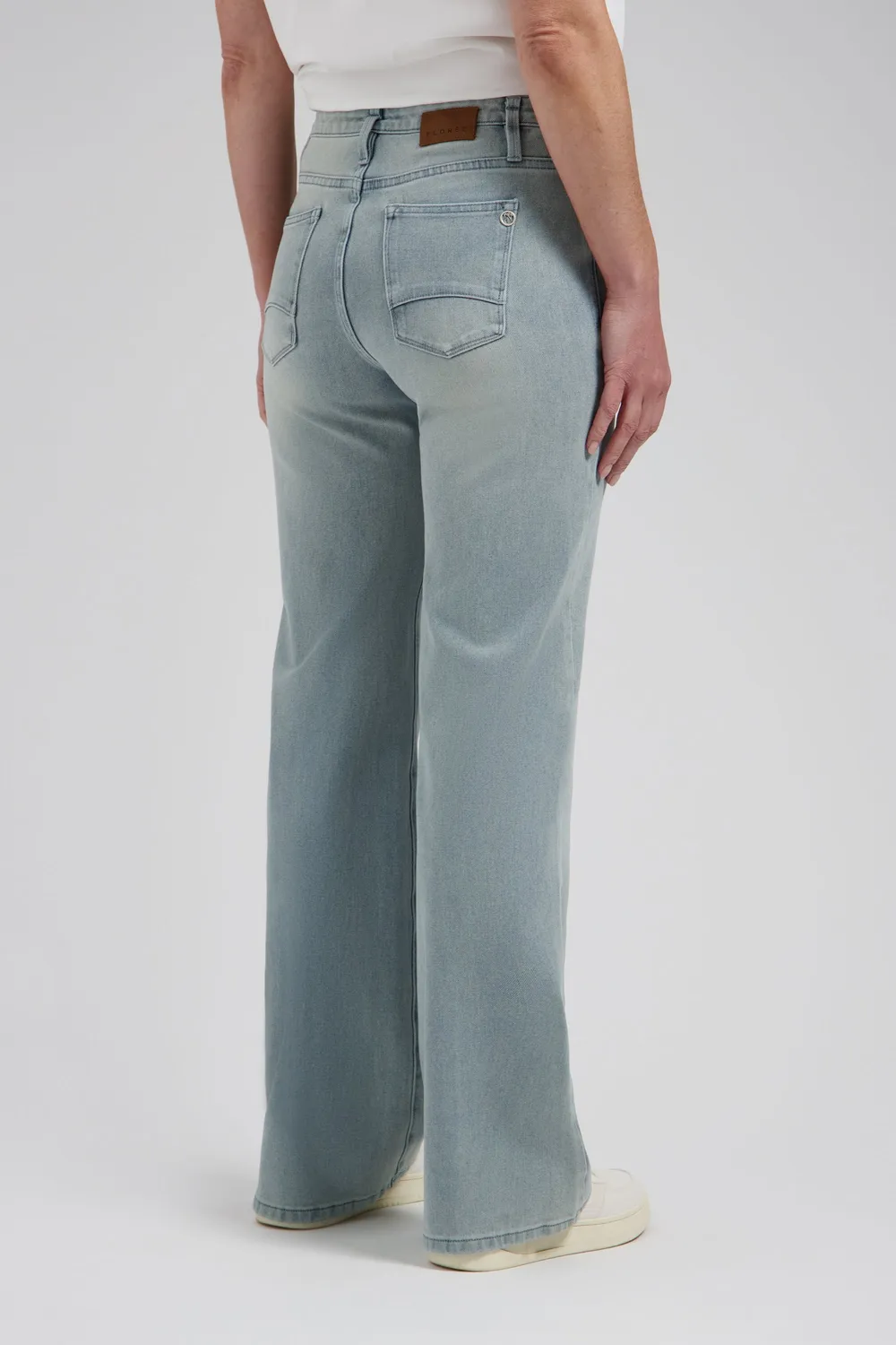 Florez Sophie straight jeans Ash grey mid-waist
