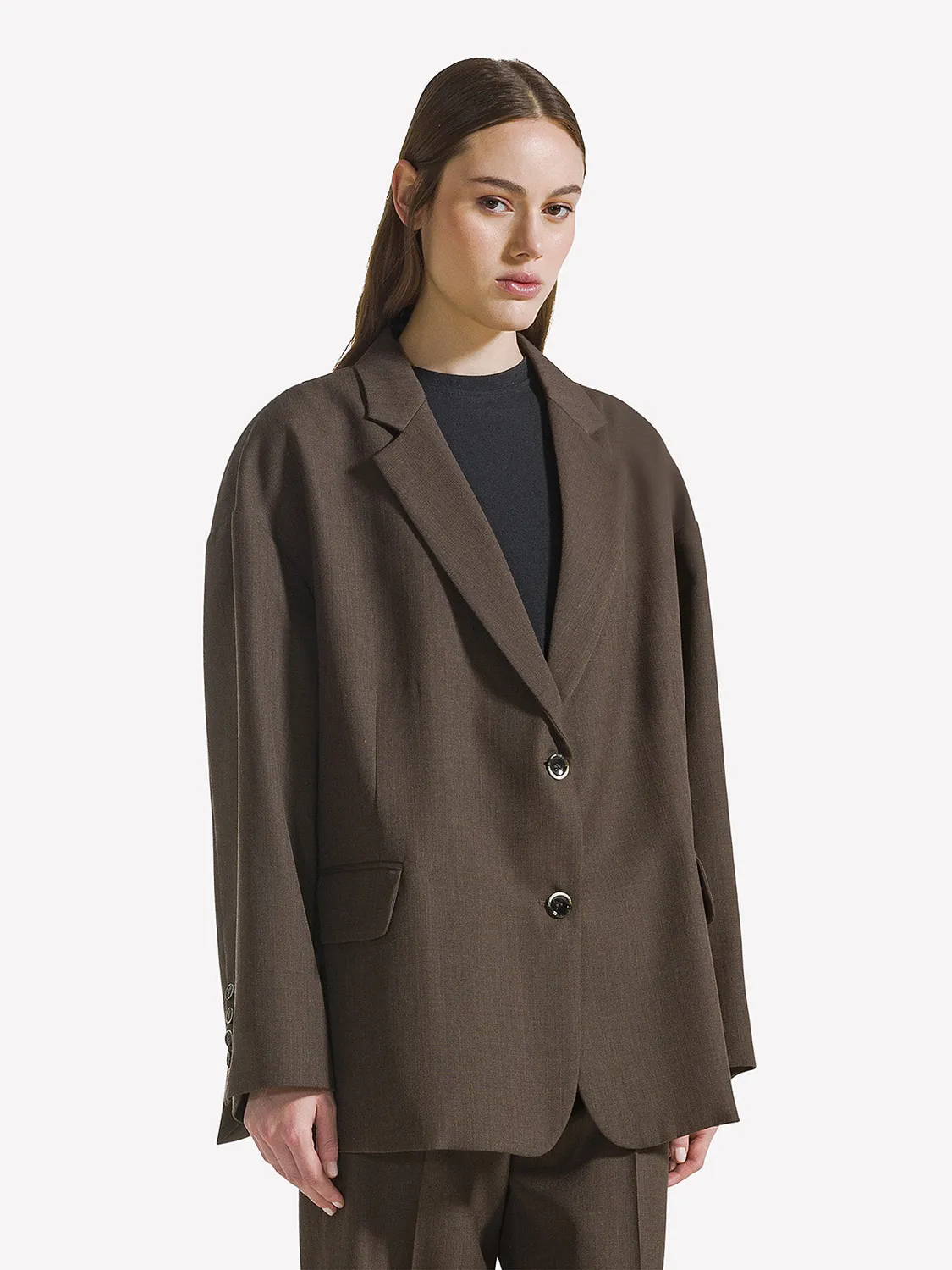 Nine In The Morning Tecla TCL12 blazer legno wol oversized
