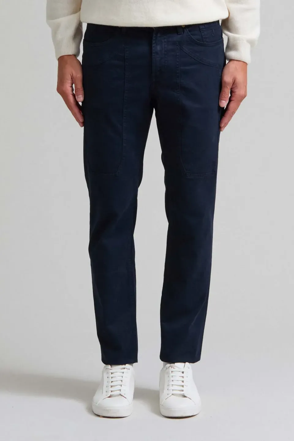 Jeckerson John slim fit broek donkerblauw gabardine