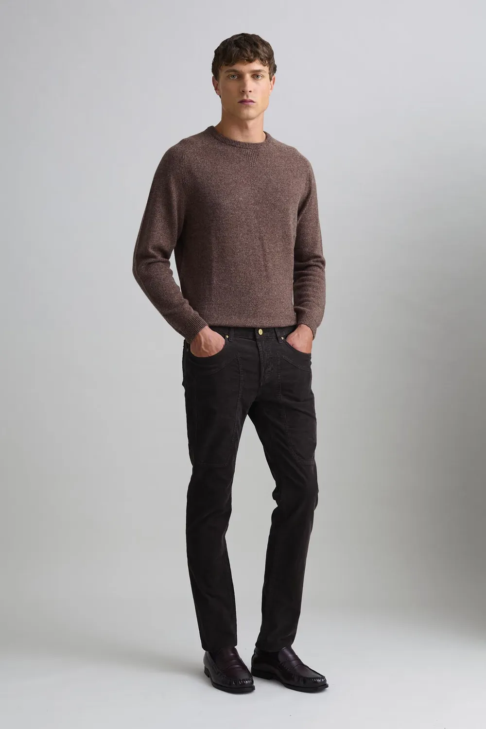 Jeckerson John Toppa broek bruin fluweel slim fit