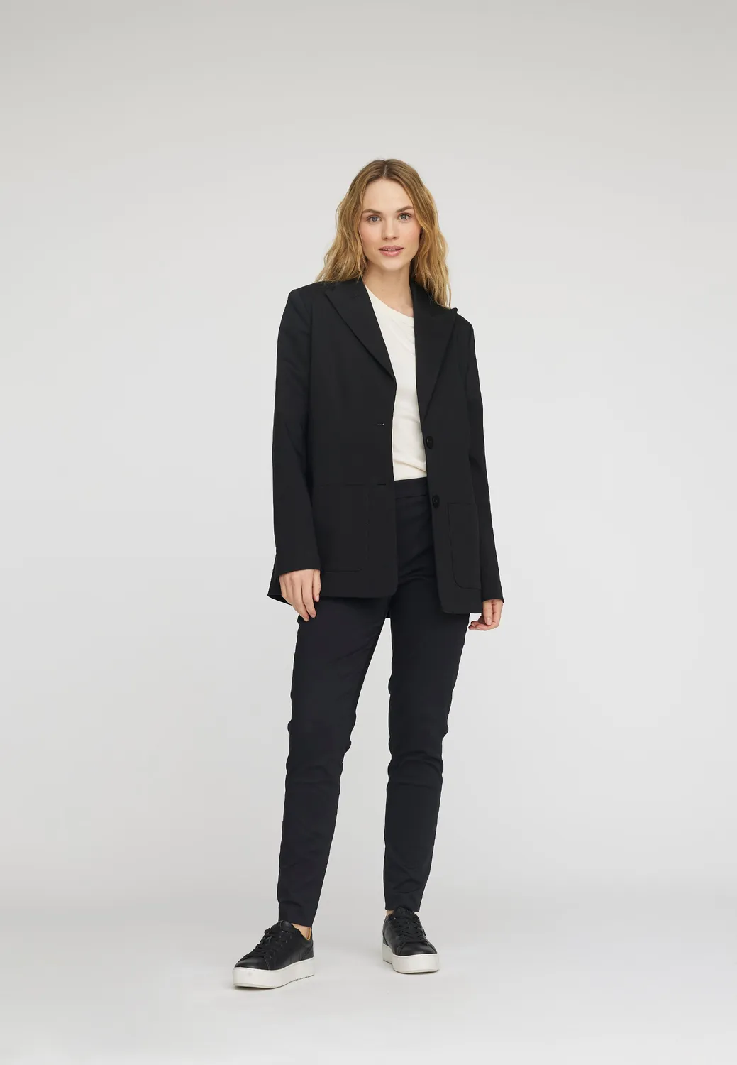 Laurie Britt blazer 76 cm zwart katoenmix
