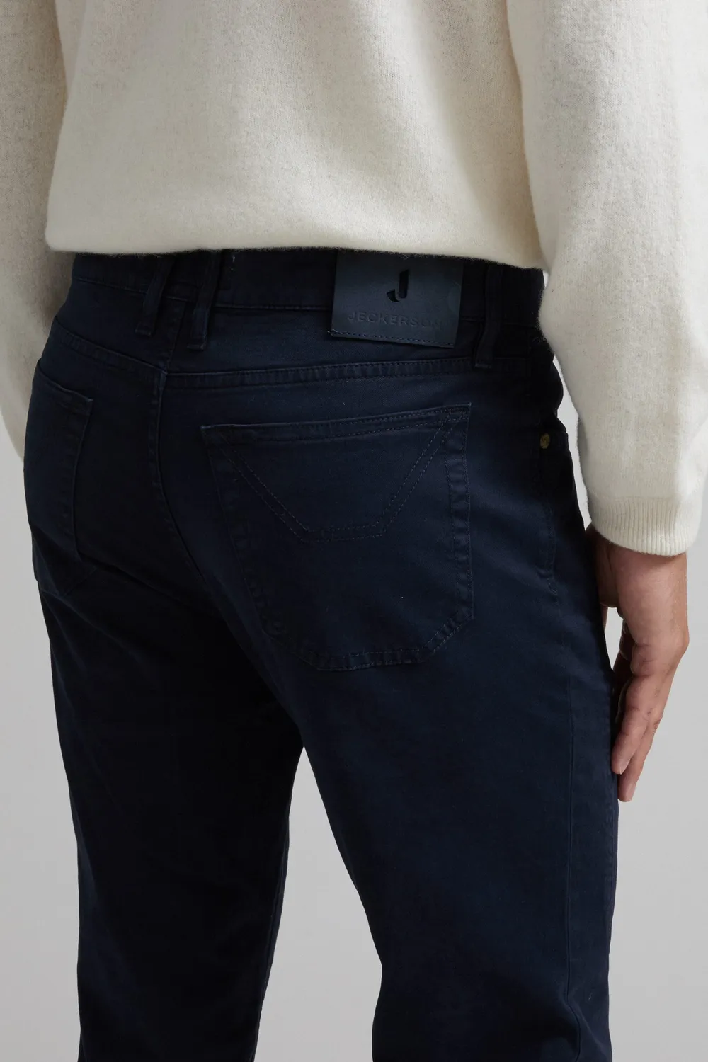 Jeckerson John slim fit broek donkerblauw gabardine