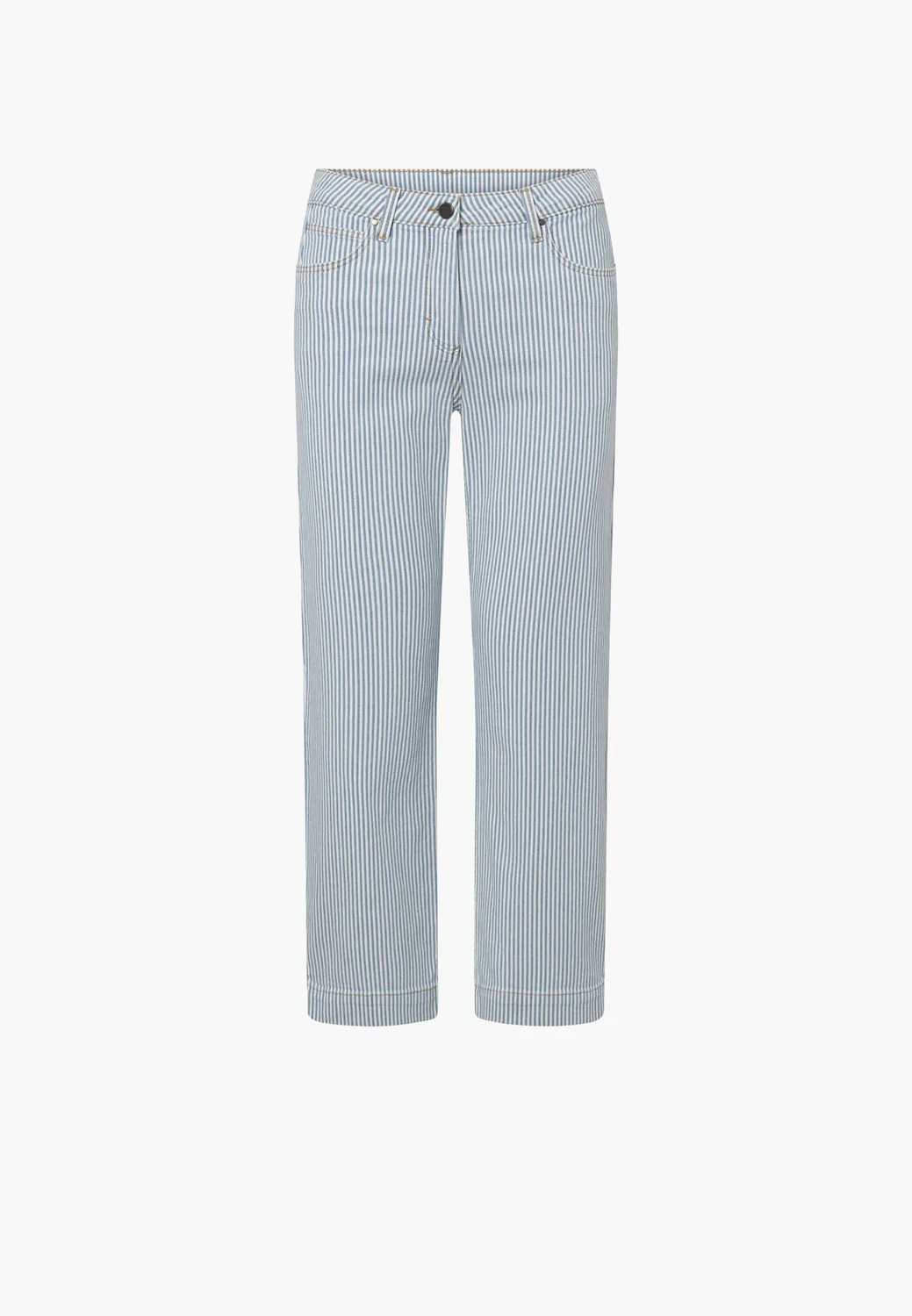 Laurie Amelia Slit Straight CL jeans White blue stripe