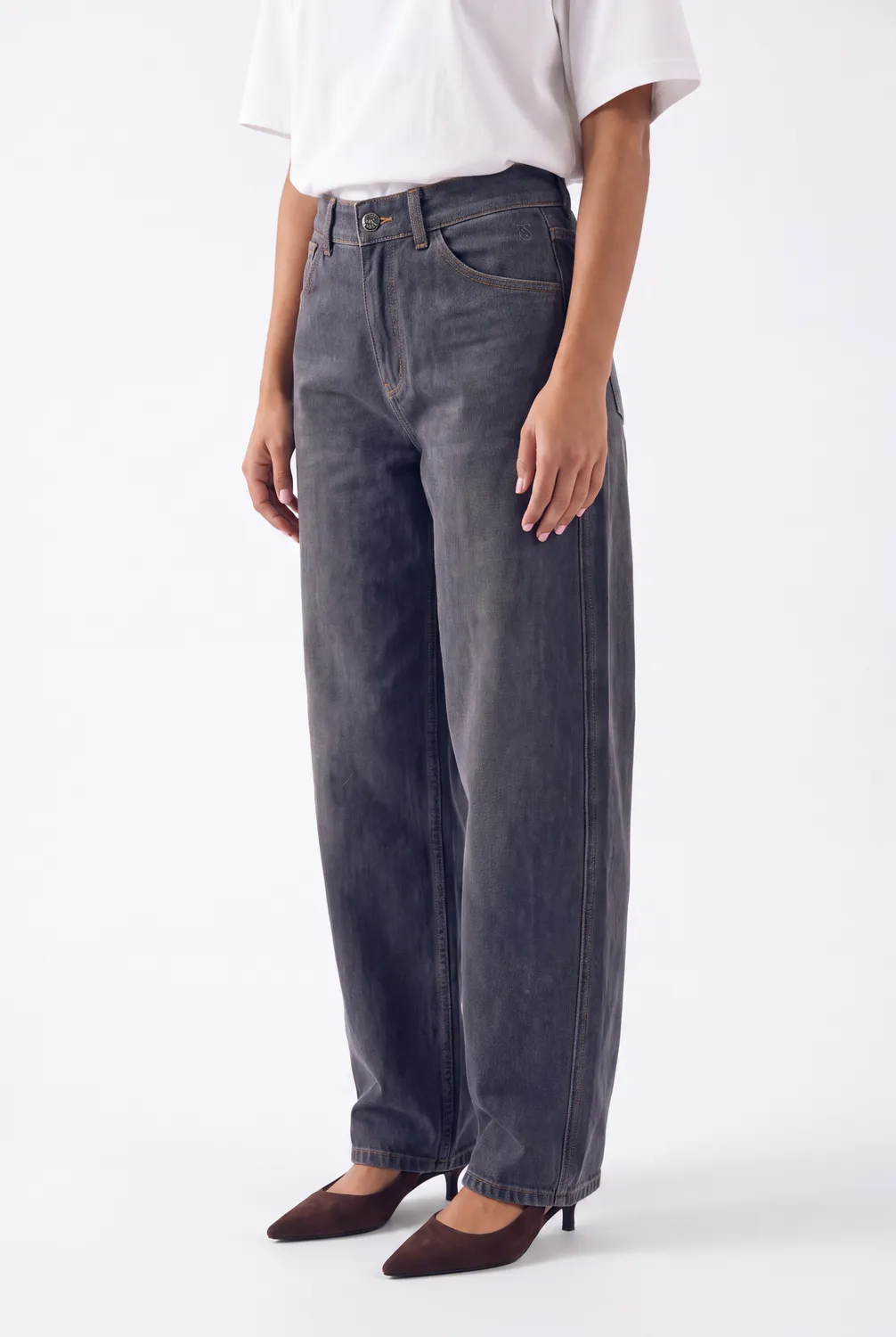 Florez Noa jeans Cool ash grey balloon fit